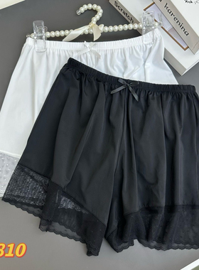 米娅林22810女安全裤女夏冰丝防走光可外穿宽松不卷边蕾丝打底裤