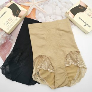 黛美芮新款高腰瘦肚子塑型裤蕾丝花边免内裤恒温磁能孕妇收腹裤女