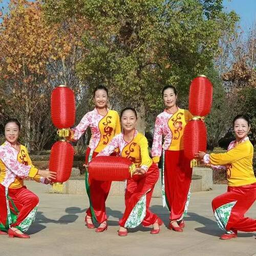 春英老师推荐10寸金口大红冬瓜灯笼折叠舞蹈道具祥云秧歌演出灯笼