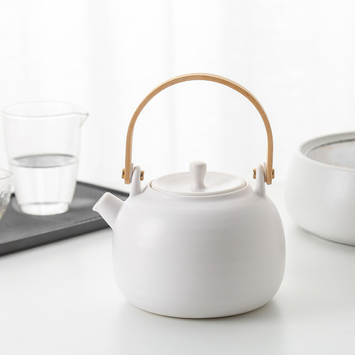 惠泽轩日式手工白泥壶烧水壶家用电陶炉煮茶器陶瓷功夫茶具泡茶壶 - 封面
