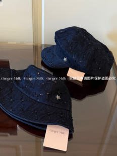 GingerMilk 型贝雷八角报童帽 定制重工亮片克l心星星渔夫帽大版