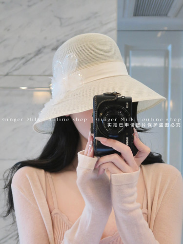 GingerMilk春夏【花间事】新工艺超轻！好版型赫本盆帽优雅遮阳帽