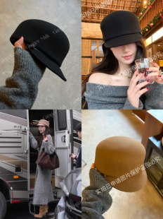 GingerMilk新 易梦玲同款平替好版型纯羊毛马术帽百搭经典冬两色