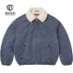 Supreme Jacket 25FW 正品 Faux Bomber 羊羔毛 牛仔夹克