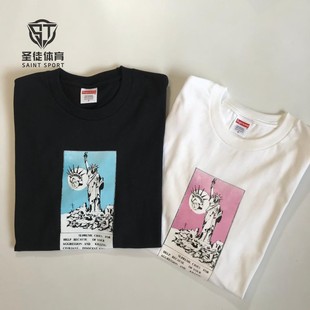 现货正品 Supreme 24FW Liberty Tee 自由女神 漫画 短袖T恤