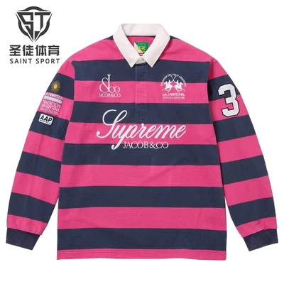 正品 Supreme 26SS La Martina/Jacob&Co联名 Rugby Polo长袖