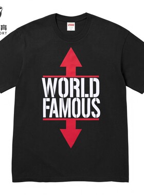 正品 Supreme 26SS World Famous Tee 胸前英文 世界有名 短袖T恤