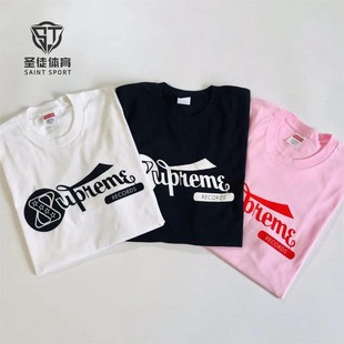 现货正品 Supreme 24SS Records Tee 胸前复古Logo 记录 短袖T恤
