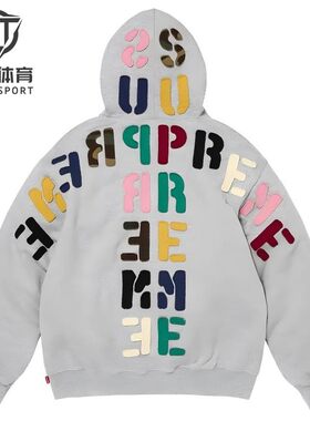 Supreme镜像logo连帽卫衣
