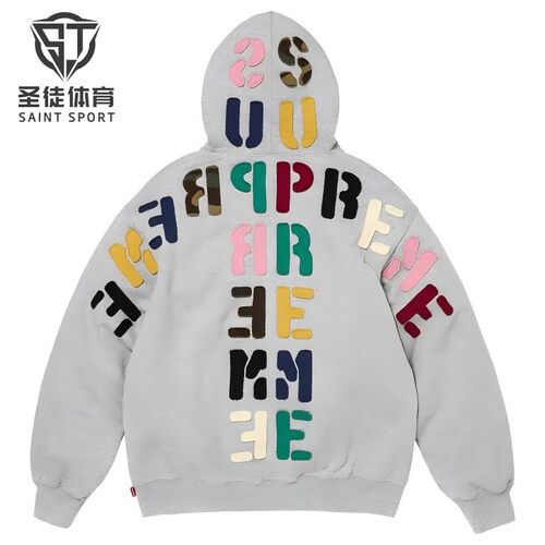 Supreme镜像logo连帽卫衣