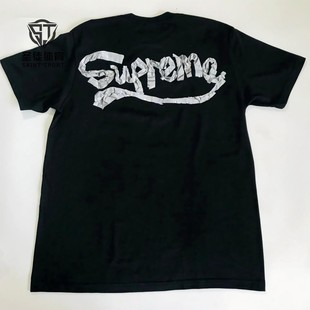 现货正品 Supreme 25SS Tape Tee 胶带 贴纸图案背后Logo 短袖T恤