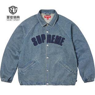 Supreme 25SS Arc Denim Coaches Jacket 胸前Logo 牛仔教练夹克