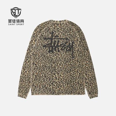 经典Logo华夫格长袖T恤Stussy