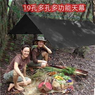 犀利狼4x4 6x6天幕帐篷19多挂点防撕裂涂银防水超轻多功能庇护
