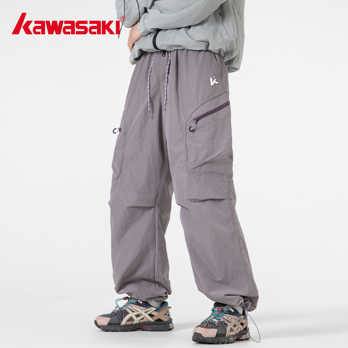 Kawasaki川崎正品户外登山防泼水冲锋裤徒步秋季男女伞兵工装长裤,男装,时尚工装裤,淘宝优惠券,粉丝福利购,淘宝优惠卷