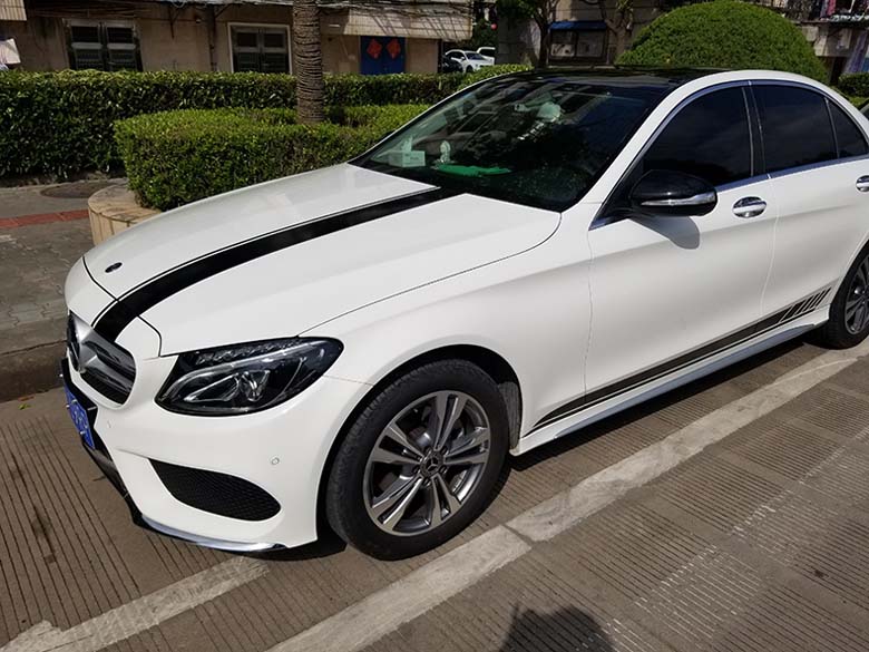 汽车拉花c260l改装amg车身车贴a级a200l/a45/cla贴纸c级e级彩条