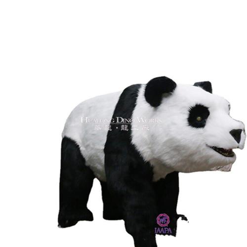 动物模型仿真熊猫顶流花花萌兰福宝机械电动商场动物园流量密码