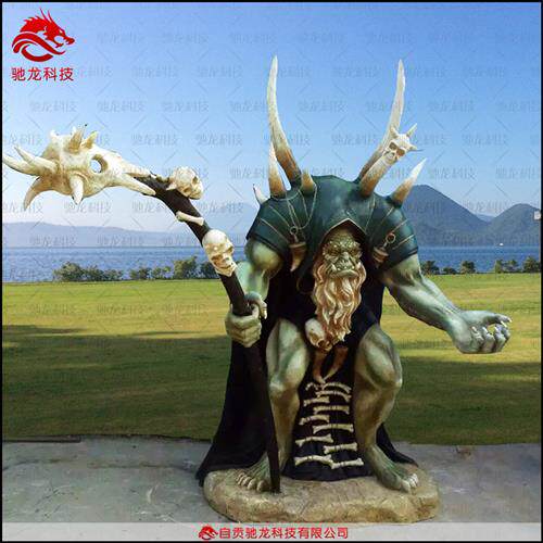 魔兽世界游戏人物雕塑商场影院美陈雕塑定制游戏人物树脂造型定制