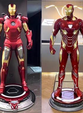 漫威钢铁侠大摆件网红反浩克装甲玻璃钢雕塑商场影院客厅装饰落地