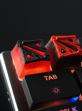 【Youthcc】DOTA2 刀塔LOGO透光Ti9红黑手工树脂个性机械键盘键帽