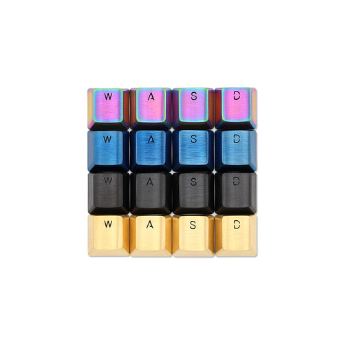 OGkeyWASD彩色PVD全金属透光键帽