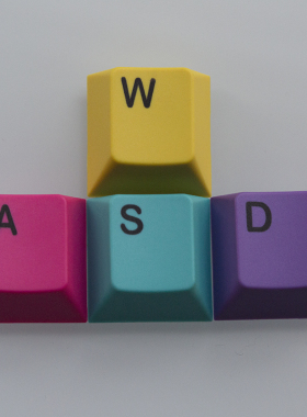 键帽热升华键帽WASD键帽原厂樱桃高度键帽方向彩色机械键盘 键帽