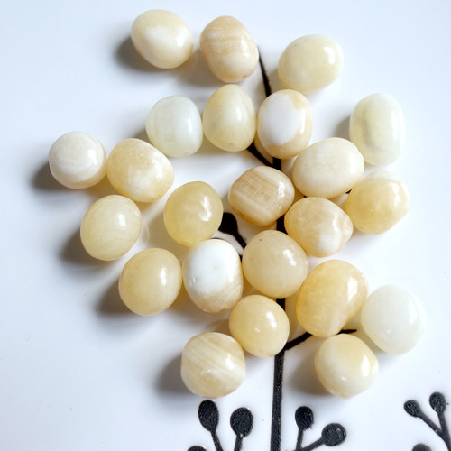天然老黄玉随形椭圆散珠子米黄色DIY手工串珠单颗配珠