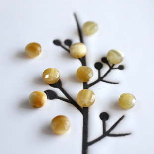 金虎睛图画石红东陵玉水草玛瑙圆饼切面散珠DIY手工串珠配珠单珠