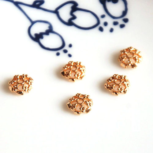 diy玫瑰金项链配饰珠子