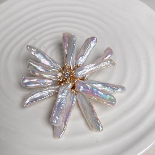 花瓣珍珠胸针批发价做零售