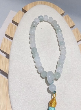 天然天山翠飘花老型珠手持