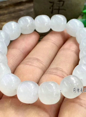 手串青海料老型珠手串昆仑玉证书