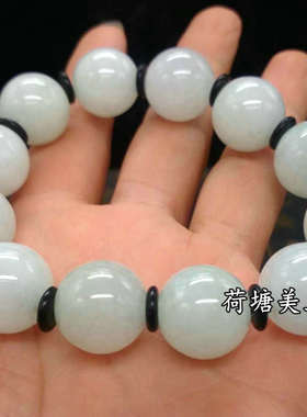 天然新疆椰壳隔片白玉男女款手串