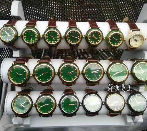 天然和田玉手表金色男女情侣