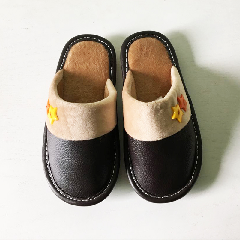 Chaussons enfants en cuir pour hiver - semelle tendon - Ref 1003688 Image 5