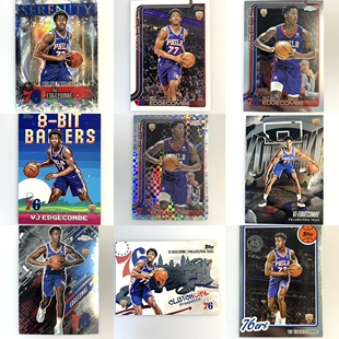 VJ埃奇库姆NBA球星卡专辑 新秀RC vj edgecombe topps chrome76人