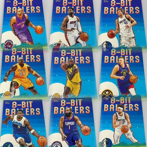 NBA篮球球星卡 帕尼尼 2025 topps 8-BIT BALLERS特卡全套及单卡