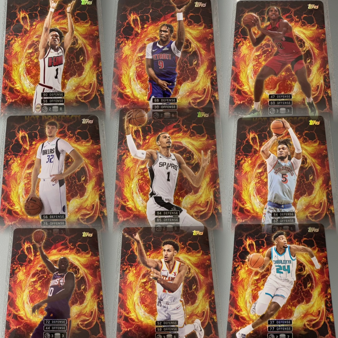 NBA球星卡2024-25Topps Match Attax系列炙热新星特卡套卡及单卡