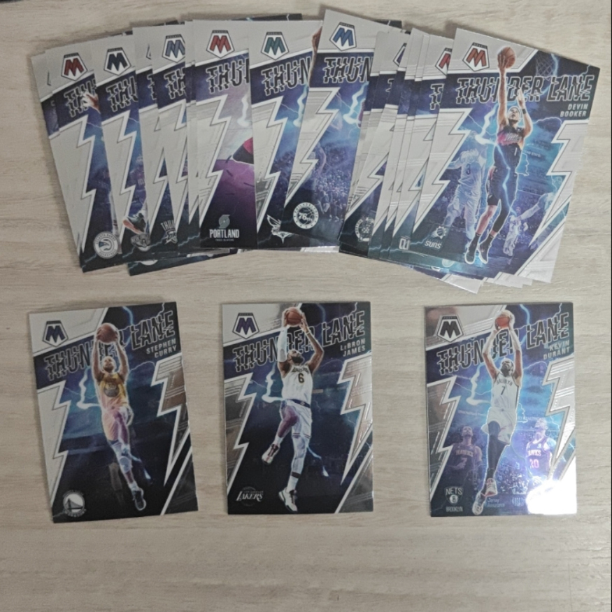 nba球星卡2021-22 Mosaic马赛克 Thunder Lane闪电特卡全套及单卡