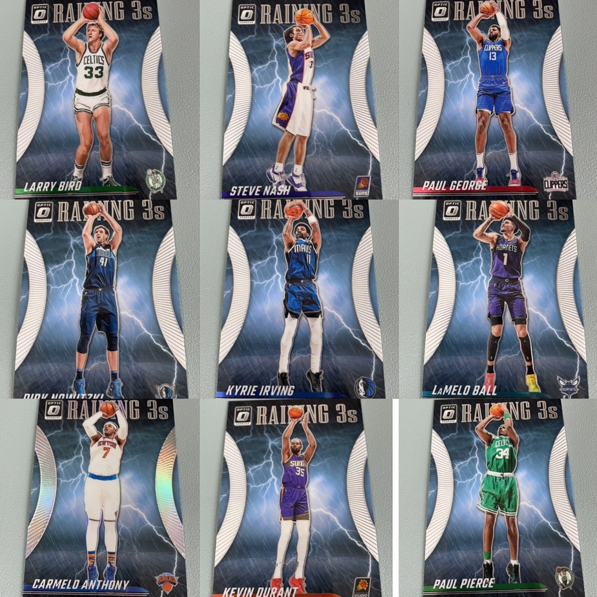 正版nba篮球球星卡 帕尼尼 2023-24 optic 三分雨 特卡全套及单卡