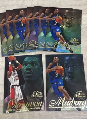 NBA球星卡 FLEER公司 1996-97 showcase系列 row3 2 1 镭射大头卡