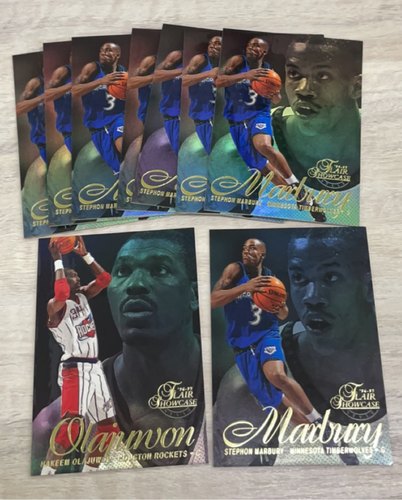 NBA球星卡 FLEER公司 1996-97 showcase系列 row3 2 1 镭射大头卡