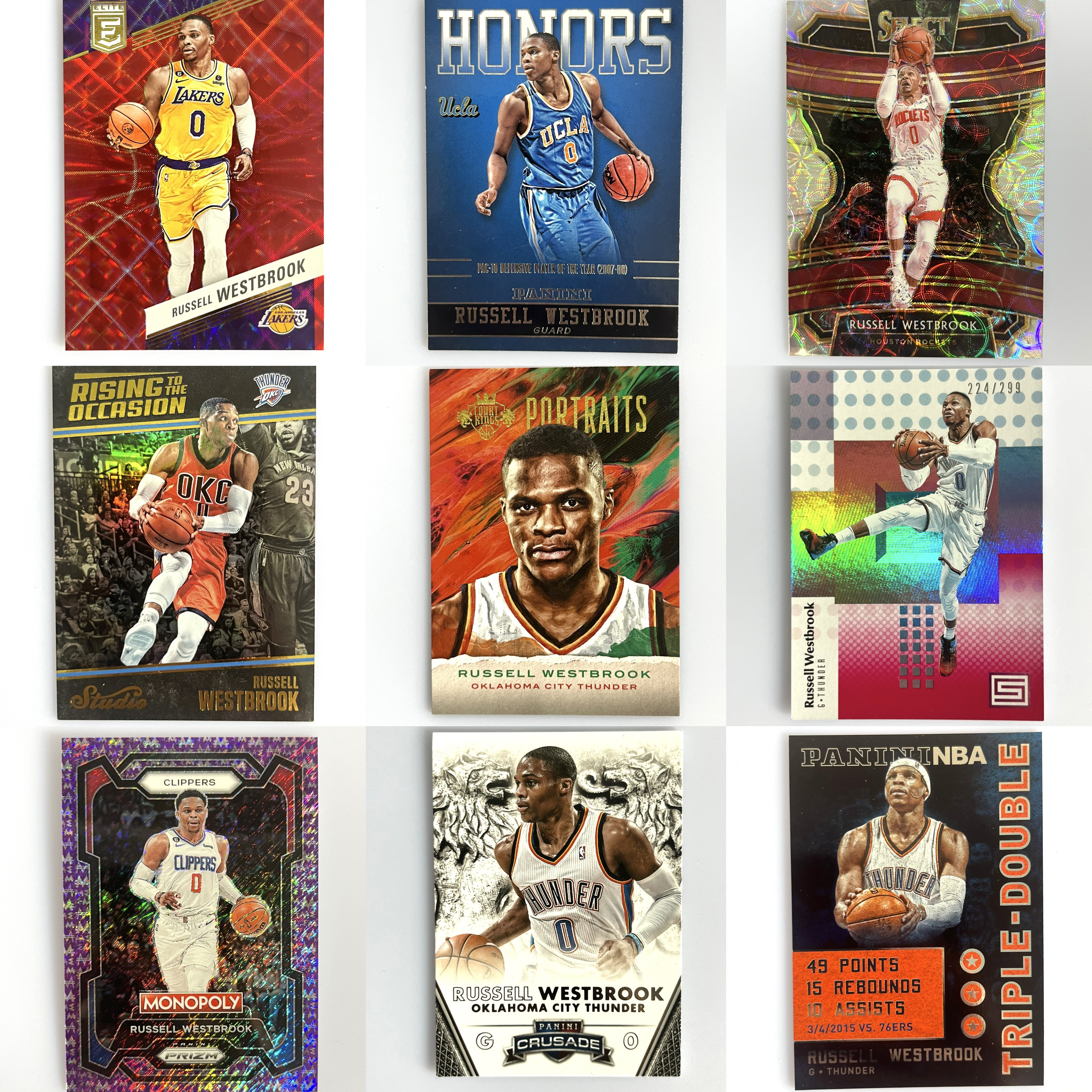 威斯布鲁克球星卡专集（300多种） 威少 nba篮球 WESTBROOK topps