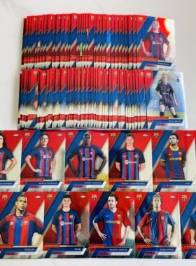 足球球星卡 2023 Topps Chorme 巴萨 正系列 队盒全套100张及单卡
