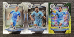 足球球星卡 帕尼尼 2021-22 prizm英超 曼城队普卡及折射卡