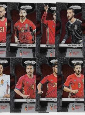 足球球星卡 帕尼尼 prizm正式版 2018世界杯 西班牙 全套及单卡