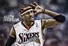 篮球nba球星卡 帕尼尼prizm系列 ALLEN IVERSON艾弗森 普特限量卡