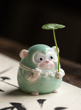 【猴子有钱】可爱小猴子摆件陶瓷