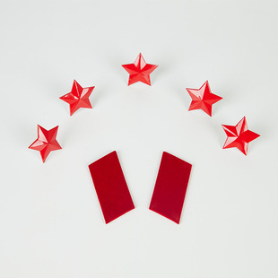 65式红领章65式帽子帽徽老三点红解放帽红五角星