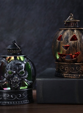 万圣节南瓜灯鬼节装饰小夜灯恐怖